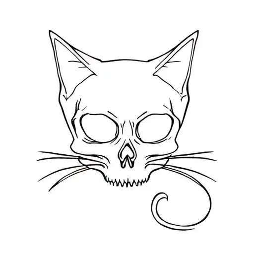 Cat In A Skull
