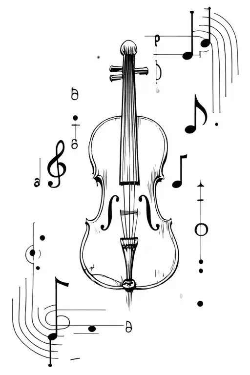 Radiation Physics Music Notes Violon Atom