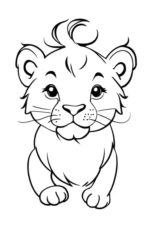 Head Simba Baby And Adult With A Location For The First Name