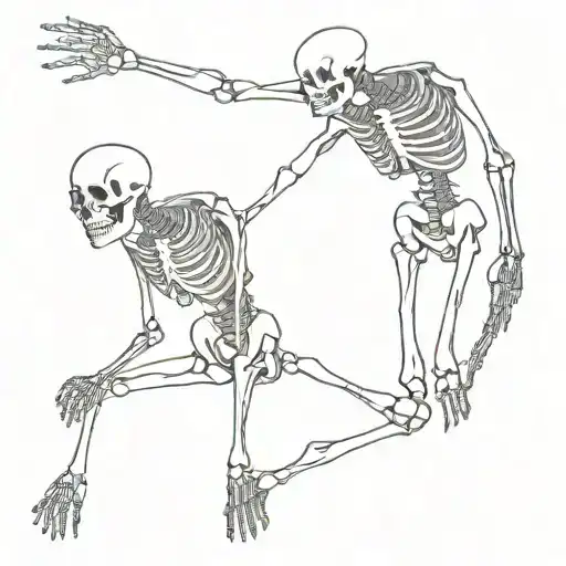 Skeleton Transforming Into A Women