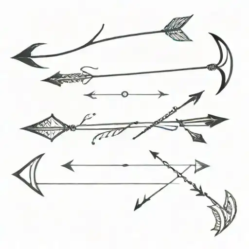 A Simple And Elegant Arrow Design Representing 6 Destinations Visited
