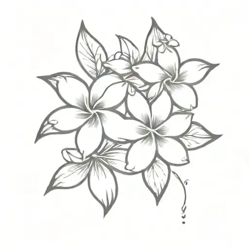 Sun And Plumeria Flowers