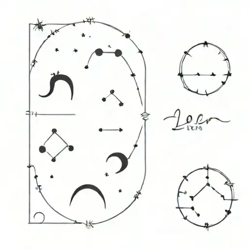 Minimal Ink Tattoo Zodiac Constellation For Leo