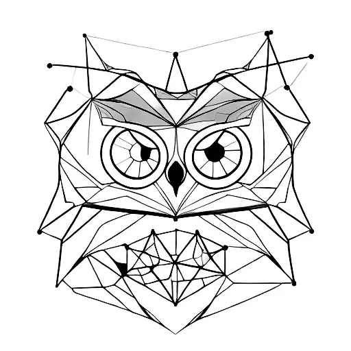 Geometrical Head Of Owl