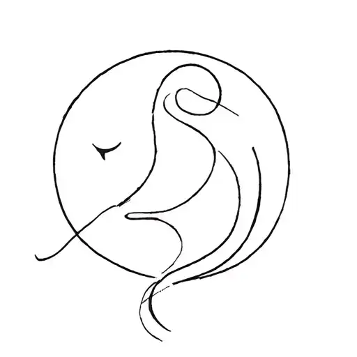 Nome 'Inconcusso' Fine Line Drawing