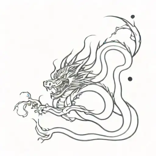 Chineese Dragon With Dots