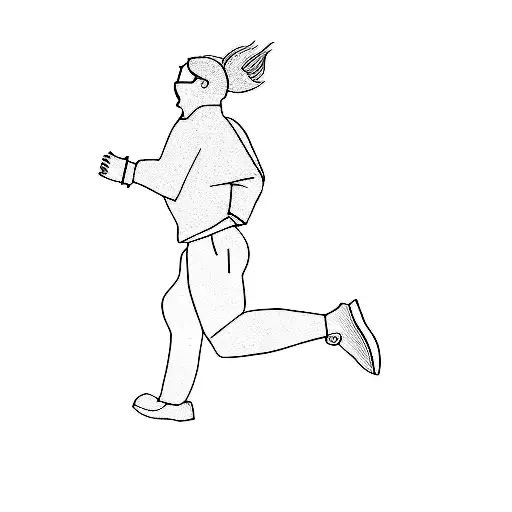 A Person Running In The Dark