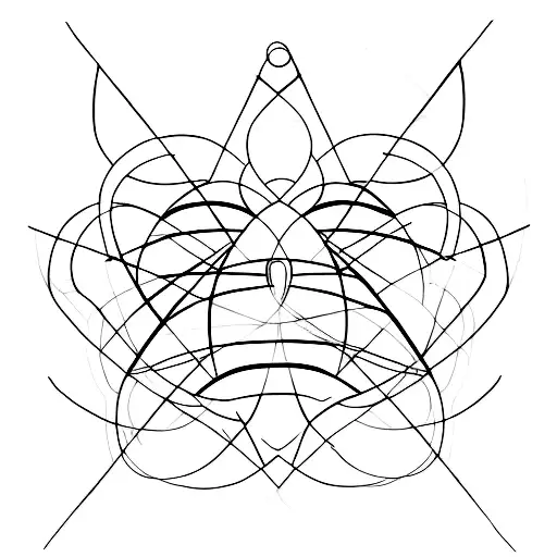 Abstract Lines With One Eye In The Middle