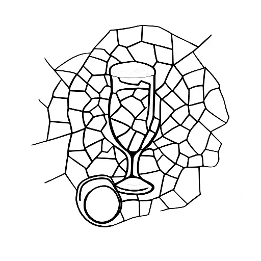 Glass Of Water With A Shadow Behind