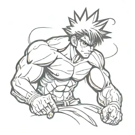 Combine Elements From Hajime No Ippo And Demon Slayer Into A Unique Tattoo Design