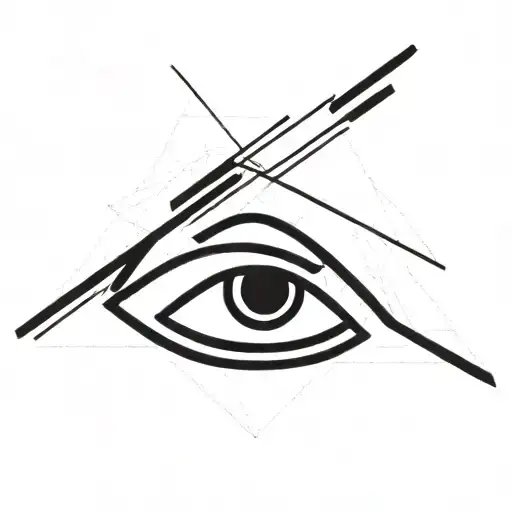 Eye Inside Triangle With Mandela Background