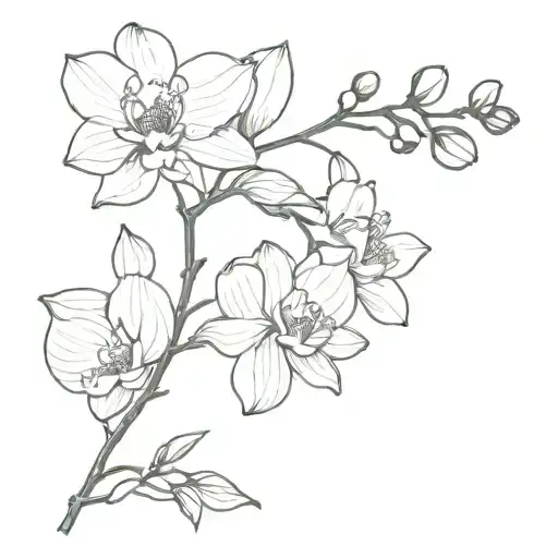 Orchid Cherry Blossom Eucalyptus Peony