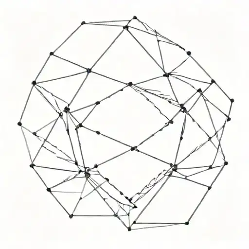 A Tattoo Of Lines Geometrical Desing Symbolising Friendship