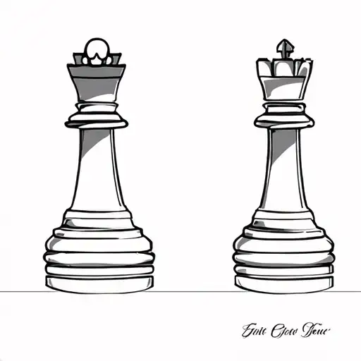Chess Piece Tattoo Design