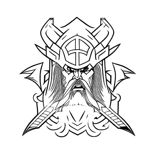 Norse Berserker Silhouette