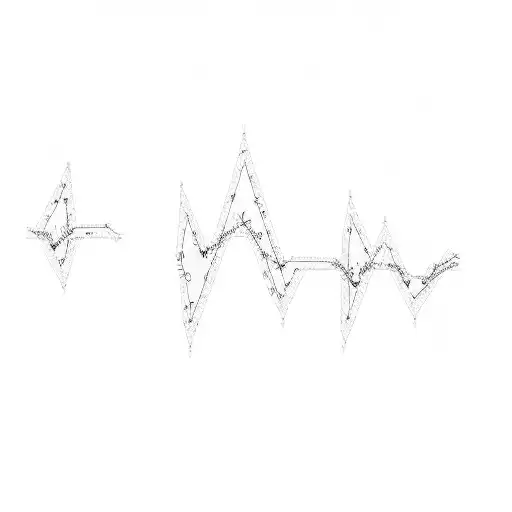 Ecg Line With Letters Svr