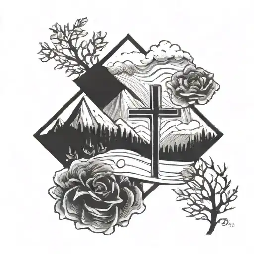 Cross With Word Poppop