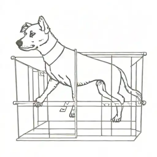 Dog Escaping A Cage
