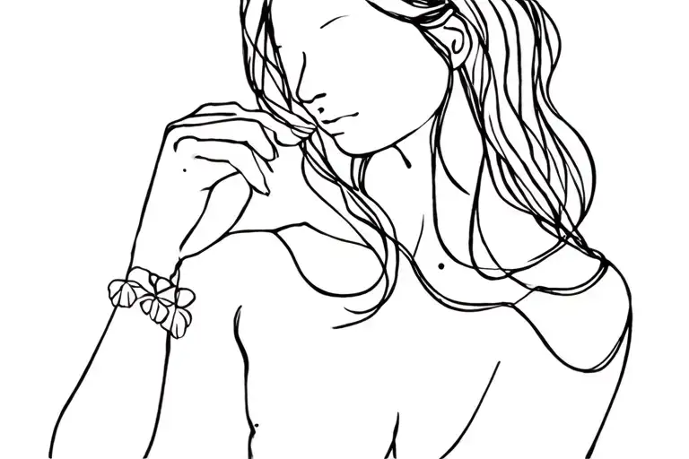 Woman Body Thinking Of Travel Destinations