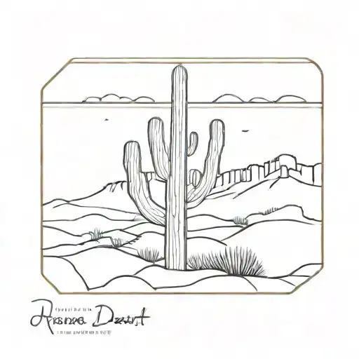 Arizona Desert In Square Frame