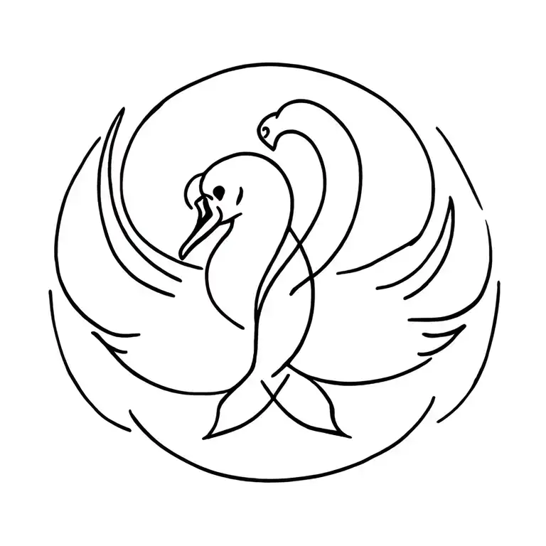 Swan And Pirate Hook Intertwined