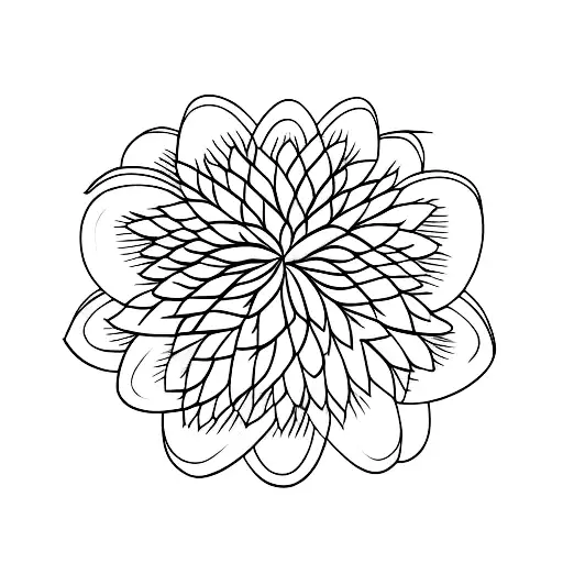 Japanese Gate With A Spider Lilly Flower In The Middle