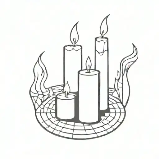 Checkered Floor 7 Candles A Bible