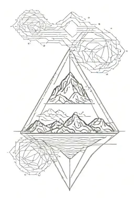 Diamond With Mountains Inside