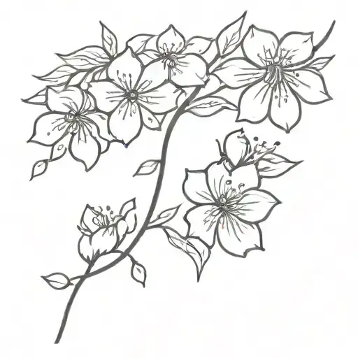 Sun And Cherry Blossom Petals