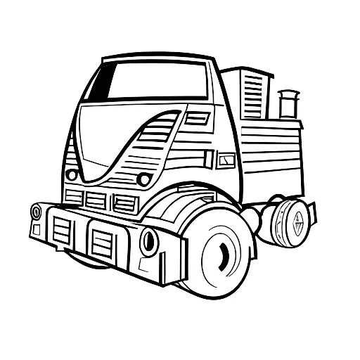 Use One Continuous Line To Create Garbage Truck