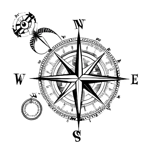 Compass With Arrows