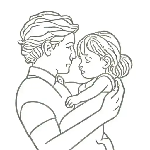 The Little Girl In Daddy's Arms