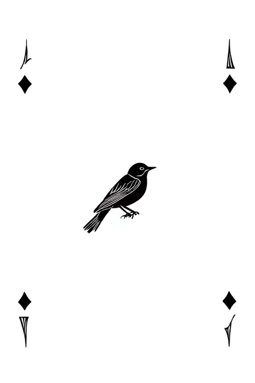 Cuckoo Bird In The Middle Of A Card