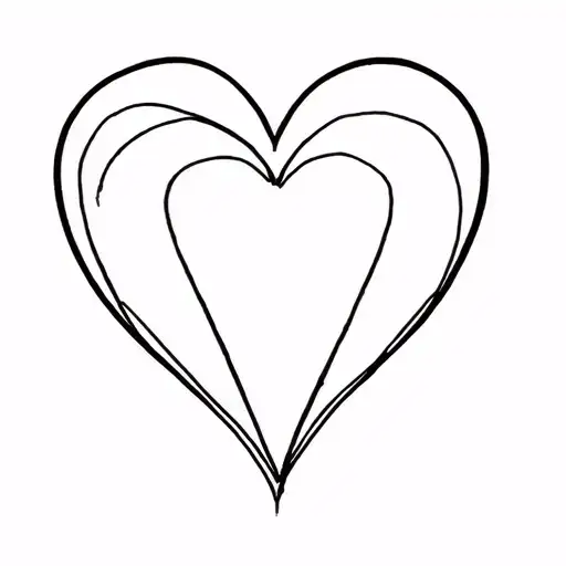 Heart Line Art