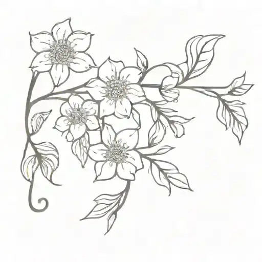 January May And June Birth Flowers On A Vine