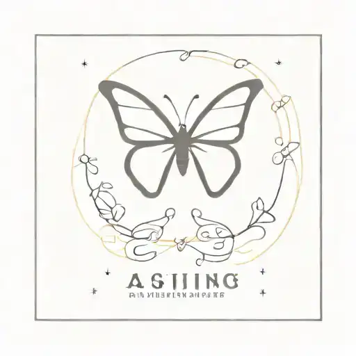 Butterfly With Aisling And Roman Numeral Date