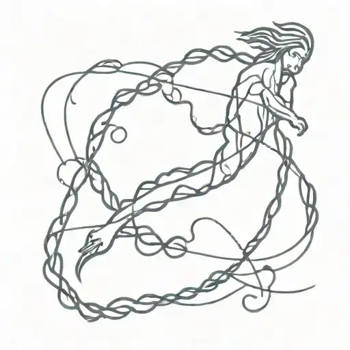 Aquarius Zodiac Sign Made Of Barbwire