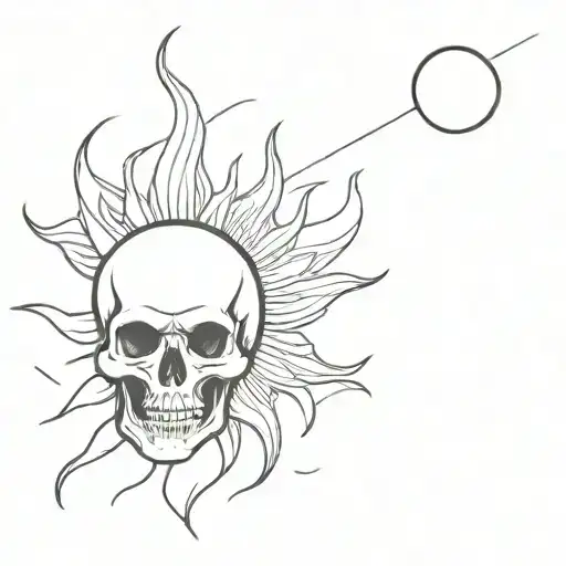 Skull Inside Of A Sun