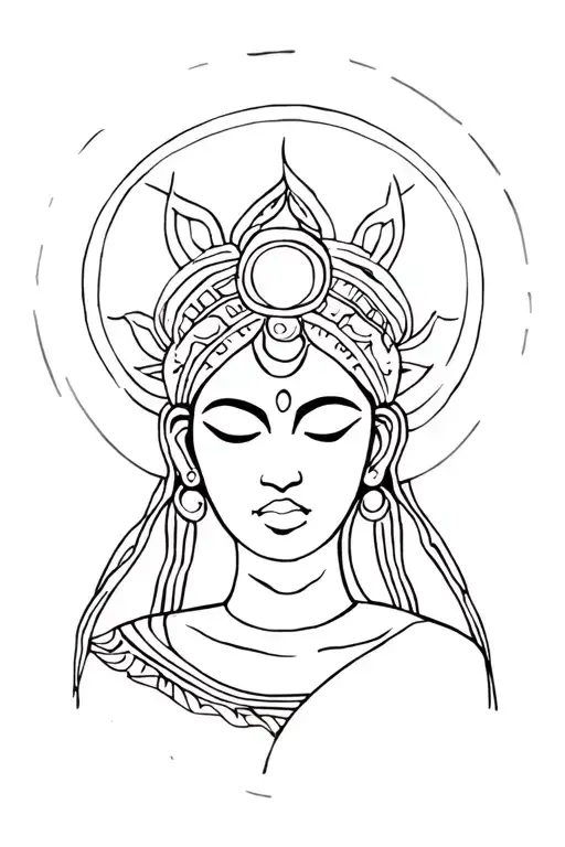 Afro Tribal Woman Spiritual Boudha Time Samurai