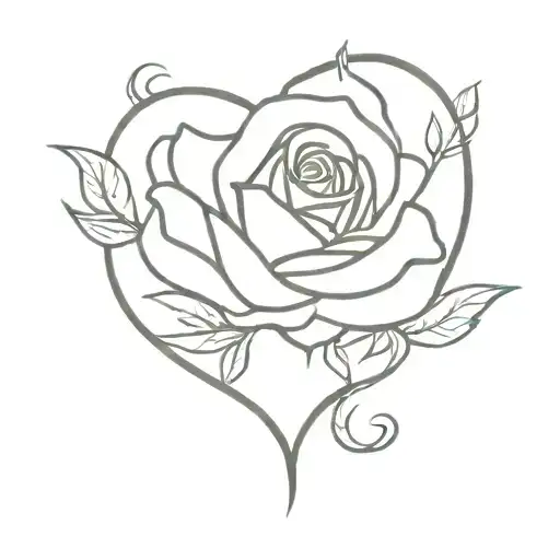 The Word Self Love Inside A Heart Made Rose Thornes