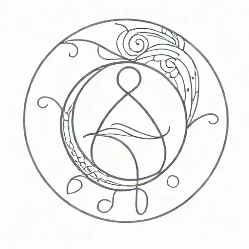 Aquarius Symbol Barbwired