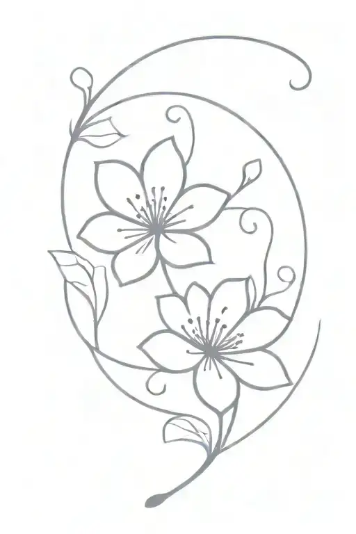 Semicolon And Flower Blooming