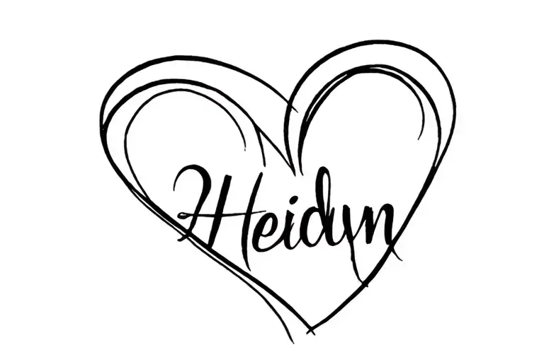 The Word Heidyn And A Heart Shape