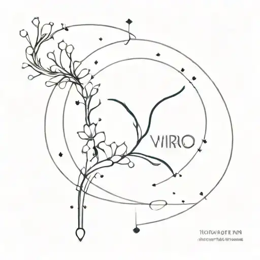 Constellation Virgo With The Birth Date 18-09-81 Incorporated Into The Design