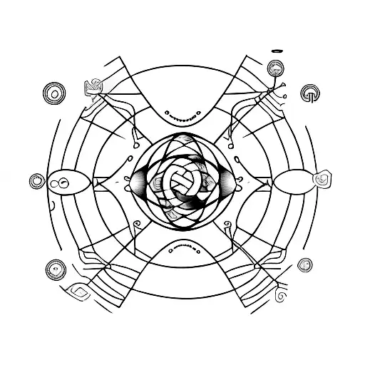 Philosophical Symbol Integrated With A Neural Circuit