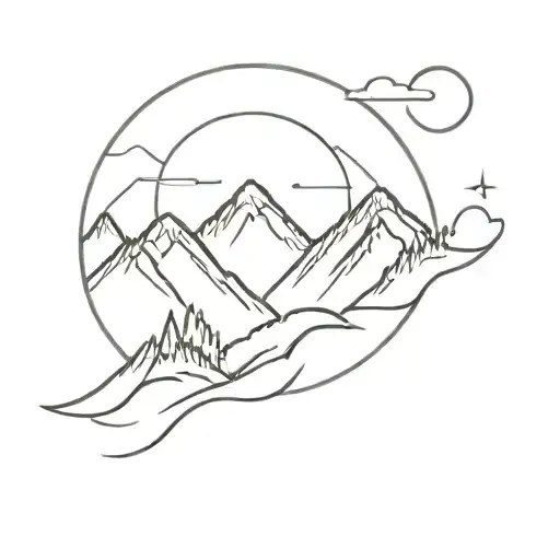 Mountain And Sunset Background