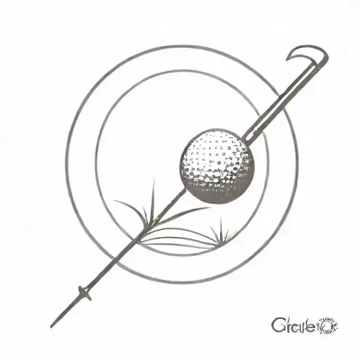 Circle With Golf Flag