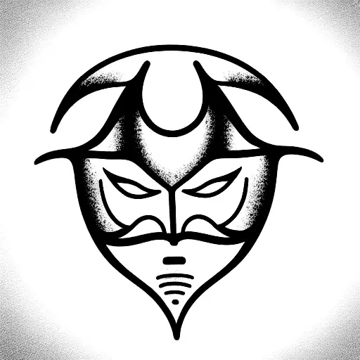 Abstract Simple Minimal Tengu Mask