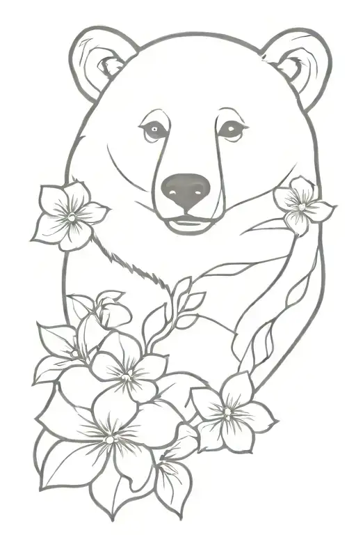 Bear And Violets