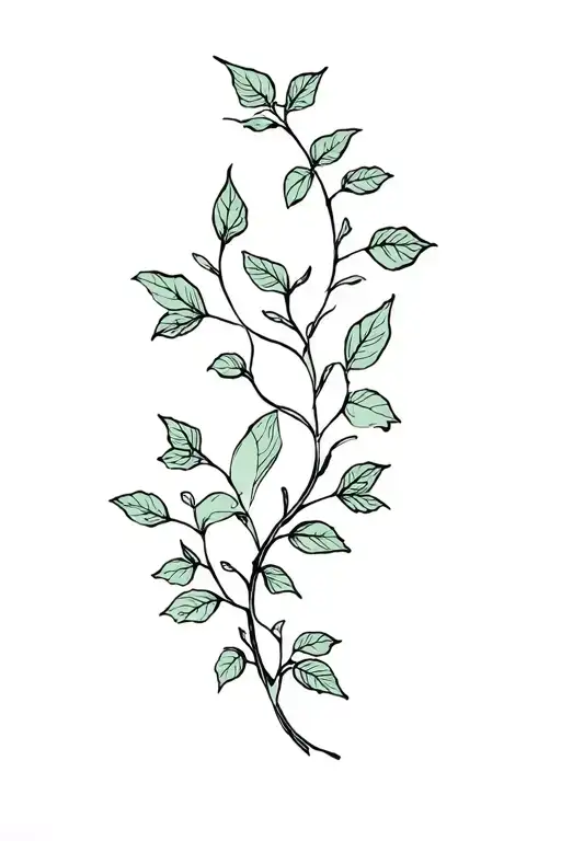 Wild Vine And A Paint Brush Or Pencil